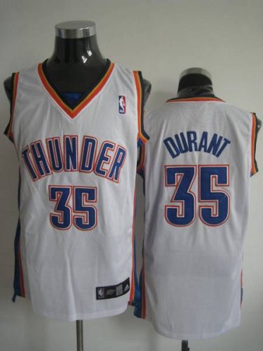 Jerseys Factory Cheap Thunder #35 Kevin Durant Stitched White NB