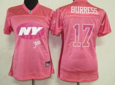 Jerseys Factory Cheap Jets #17 Plaxico Burress Pink 2011 Women's