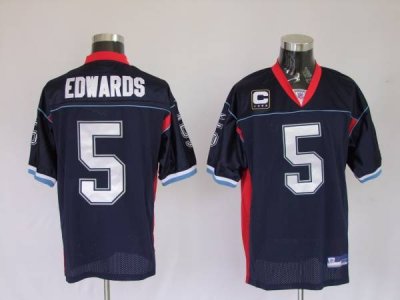 Jerseys Factory Cheap Bills #5 Trent Edwards Navy Blue Embroider