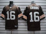 Jerseys Factory Cheap Browns #16 Josh Cribbs Brown Stitched NFL