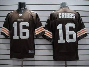Jerseys Factory Cheap Browns #16 Josh Cribbs Brown Stitched NFL