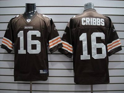 Jerseys Factory Cheap Browns #16 Josh Cribbs Brown Stitched NFL