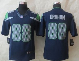 Jerseys Factory Cheap Nike Seahawks #88 Jimmy Graham Steel Blue