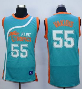 Jerseys Factory Cheap Flint Tropics #55 Vakidis Blue Semi-Pro Mo