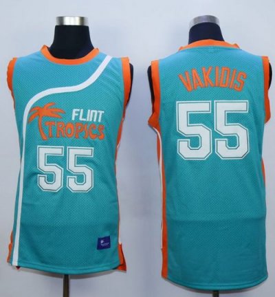 Jerseys Factory Cheap Flint Tropics #55 Vakidis Blue Semi-Pro Mo