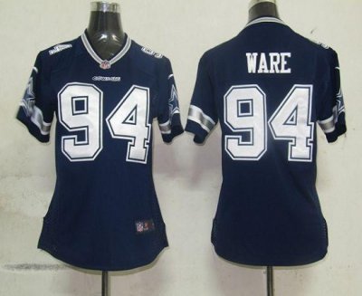 Jerseys Factory Cheap Nike Cowboys #94 DeMarcus Ware Navy Blue T