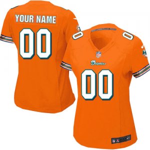 Jerseys Factory Cheap Nike Miami Dolphins Customized Orange Embr