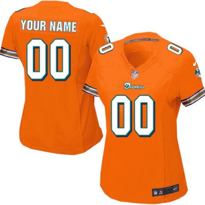 Jerseys Factory Cheap Nike Miami Dolphins Customized Orange Embr