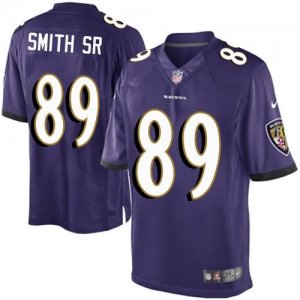 Jerseys Factory Cheap Nike Ravens #89 Steve Smith Purple Team Co
