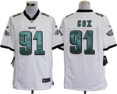 Jerseys Factory Cheap Nike Eagles #91 Fletcher Cox White Men's S
