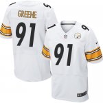 Jerseys Factory Cheap Nike Steelers #91 Kevin Greene White Men's
