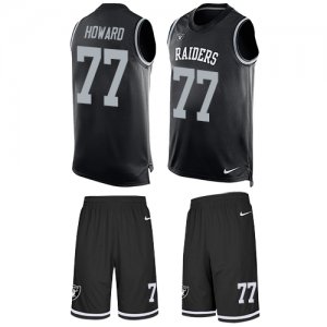 Jerseys Factory Cheap Nike Raiders #77 Austin Howard Black Team