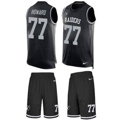 Jerseys Factory Cheap Nike Raiders #77 Austin Howard Black Team