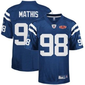 Jerseys Factory Cheap Colts #98 Robert Mathis Blue With Super Bo
