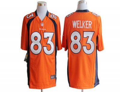 Jerseys Factory Cheap Nike Broncos #83 Wes Welker Orange Team Co