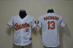Jerseys Factory Cheap Orioles #13 Manny Machado White Cool Base