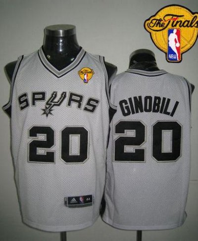 Jerseys Factory Cheap Revolution 30 Spurs #20 Manu Ginobili Whit