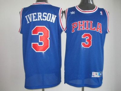 Jerseys Factory Cheap Throwback 76ers #3 Allen Iverson Stitched