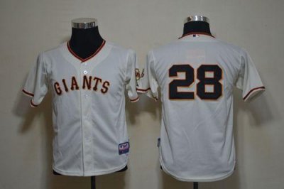 Jerseys Factory Cheap Giants #28 Buster Posey Cream/White 2010 W