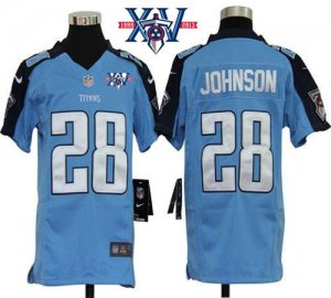 Jerseys Factory Cheap Nike Titans #28 Chris Johnson Light Blue T