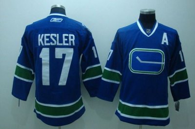 Jerseys Factory Cheap Canucks #17 Ryan Kesler Embroidered Blue T