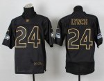 Jerseys Factory Cheap Nike Seahawks #24 Marshawn Lynch Black Gol