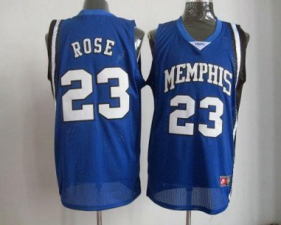 Jerseys Factory Cheap Bulls #23 Derrick Rose Blue Memphis Tigers