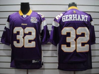 Jerseys Factory Cheap Vikings #32 Toby Gerhart Purple Team 50TH