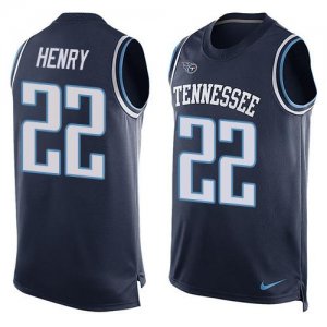 Jerseys Factory Cheap Nike Titans #22 Derrick Henry Navy Blue Al