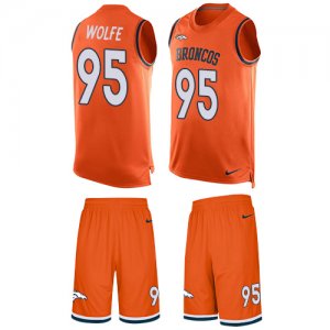 Jerseys Factory Cheap Nike Broncos #95 Derek Wolfe Orange Team C