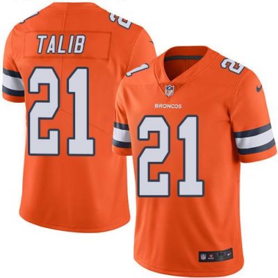Jerseys Factory Cheap Nike Broncos #21 Aqib Talib Orange Men's S