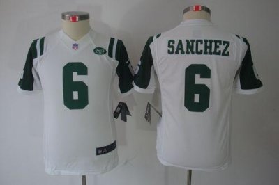 Jerseys Factory Cheap Nike Jets #6 Mark Sanchez White Youth Embr