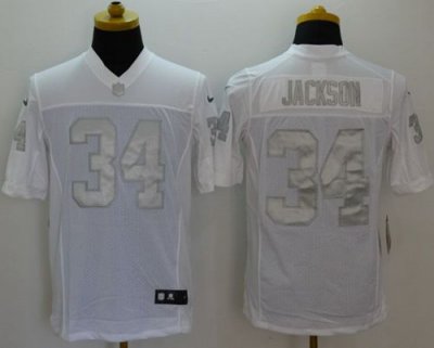 Jerseys Factory Cheap Nike Raiders #34 Bo Jackson White Men's St