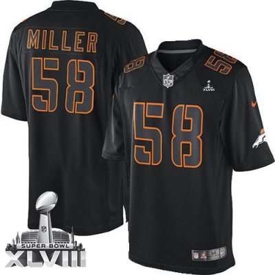 Jerseys Factory Cheap Nike Broncos #58 Von Miller Black Super Bo