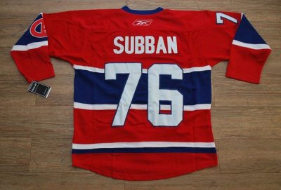 Jerseys Factory Cheap Canadiens #76 PK Subban Embroidered Red Ne