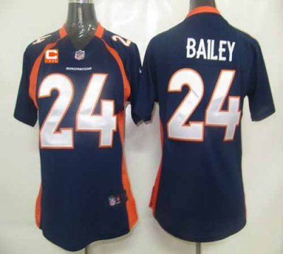 Jerseys Factory Cheap Nike Broncos #24 Champ Bailey Blue Alterna