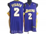 Jerseys Factory Cheap Lakers #2 Derek Fisher Embroidered Purple