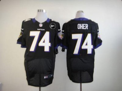 Jerseys Factory Cheap Nike Ravens #74 Michael Oher Black Alterna