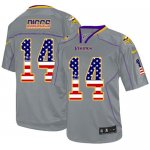 Jerseys Factory Cheap Nike Vikings #14 Stefon Diggs Grey Men's S