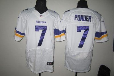 Jerseys Factory Cheap Nike Vikings #7 Christian Ponder White Men