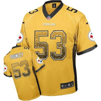 Jerseys Factory Cheap Nike Steelers #53 Maurkice Pouncey Gold Me