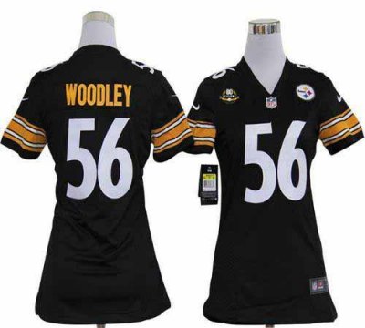 Jerseys Factory Cheap Nike Steelers #56 LaMarr Woodley Black Tea