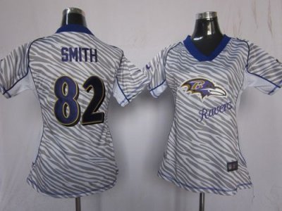 Jerseys Factory Cheap Nike Ravens #82 Torrey Smith Zebra Women's