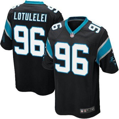 Jerseys Factory Cheap Nike Panthers #96 Star Lotulelei Black Tea