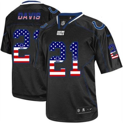 Jerseys Factory Cheap Nike Colts #21 Vontae Davis Black Men's St