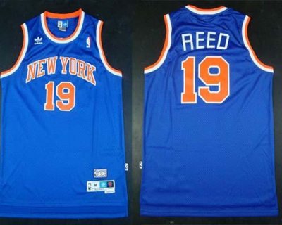 Jerseys Factory Cheap Knicks #19 Willis Reed Blue Throwback Stit