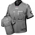 Jerseys Factory Cheap Nike Raiders #15 Matt Flynn Grey Men's Emb