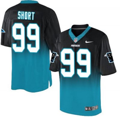 Jerseys Factory Cheap Nike Panthers #99 Kawann Short Black/Blue