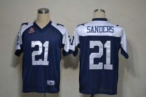Jerseys Factory Cheap Cowboys #21 Deion Sanders Blue Thanksgivin