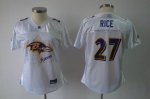 Jerseys Factory Cheap Ravens #27 Ray Rice White 2011 Women's Fem